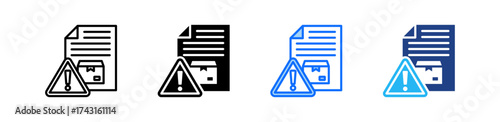 Product Liability Risk Icon Set Multiple Style Collection