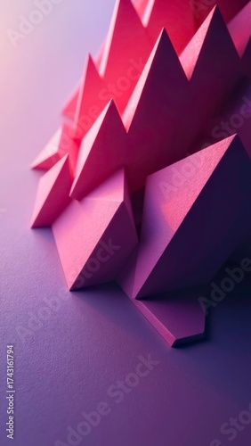 Fototapeta Naklejka Na Ścianę i Meble -  Pink 3D Art Design