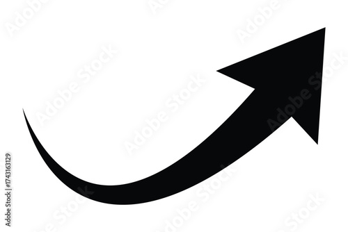 Long arrows icon. Long curved hand drawn arrow isolated. black curved arrow graph png file type for your apps, website, web, UI, logo, designs. eps 10