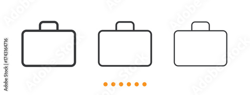 Briefcase icon. Thin line icon vector