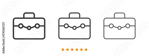 Briefcase icon. Thin line icon vector