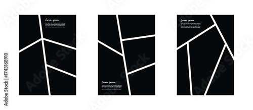 Set of photos or pictures collage with blank comic frame system style