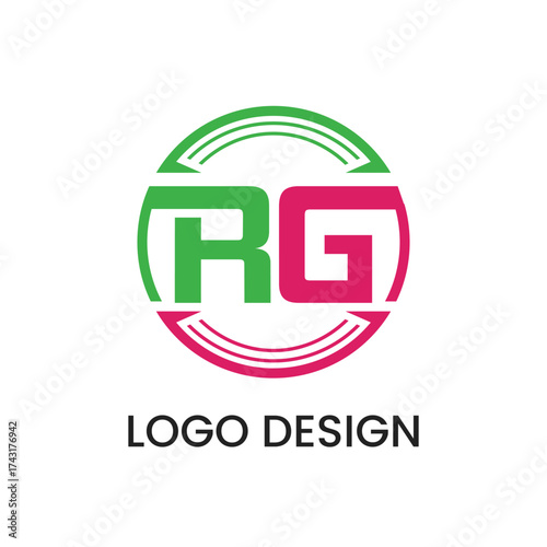 Creative RG Brand Logo Design Template