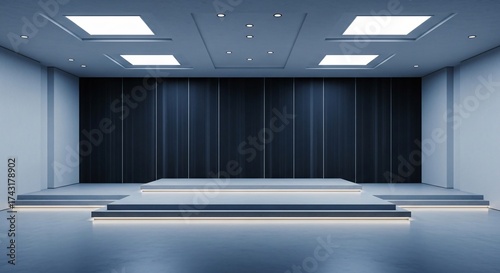 Modern minimalist stage ready for presentation or product launch