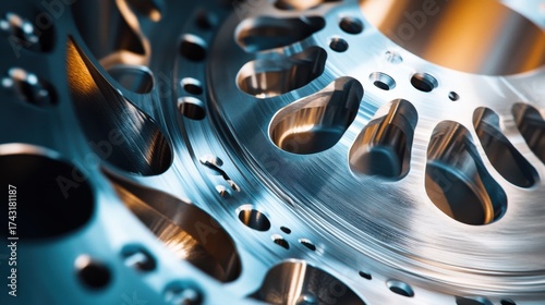 Close-up view of a precision machined component showcasing intricate design and fine craftsmanship