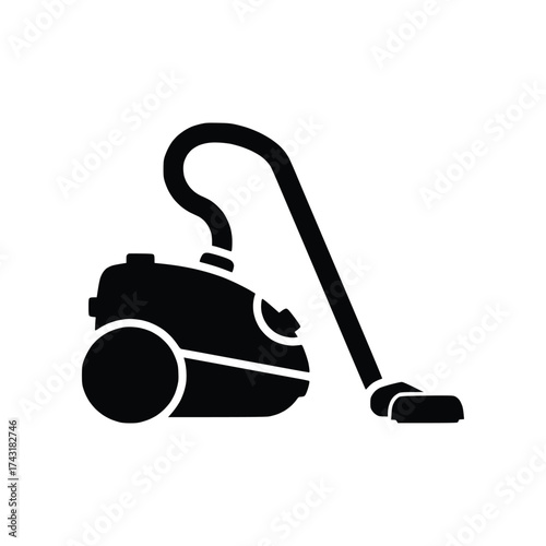 Canister Vacuum Cleaner Appliance Solid Glyph Icon