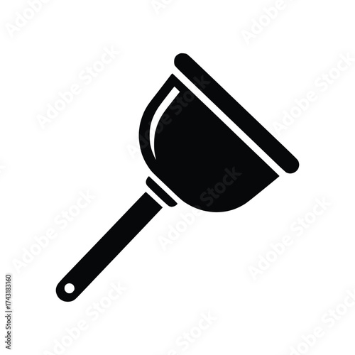 Toilet Plunger Unclogging Tool Solid Glyph Icon
