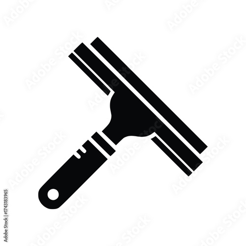 Window Glass Squeegee Solid Glyph Icon