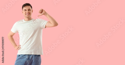 Young man in white t-shirt ...