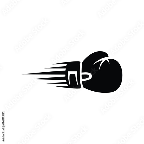 Fast Punching Boxing Glove Speed Trail Logo