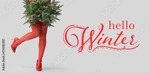 Legs of young woman with Ch...