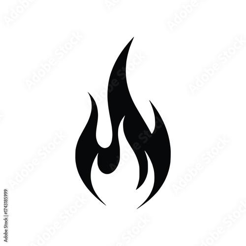 Simple Fire Flame Solid Glyph Icon