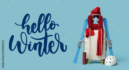 Suitcase with winter clothe...