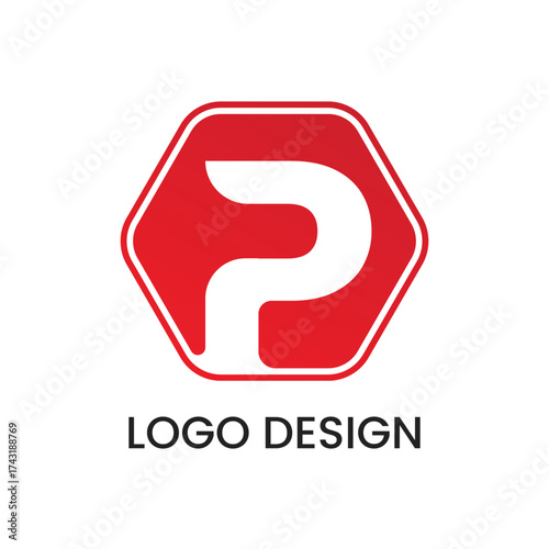 Creative P Brand Logo Design Template