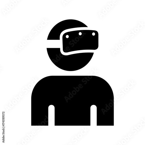 Metaverse technology concept. With VR virtual reality glasses on a black and white background.