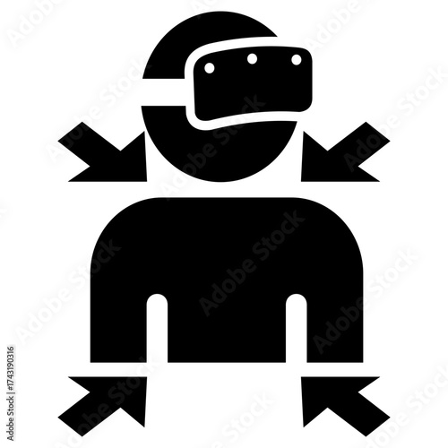 Metaverse technology concept. With VR virtual reality glasses on a black and white background.