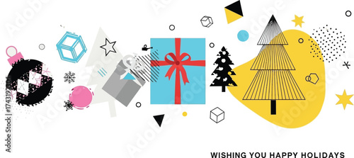 Spread cheer with a festive holiday message, perfect for Christmas greetings and seasonal promotions, creating a warm, joyful feeling for everyone