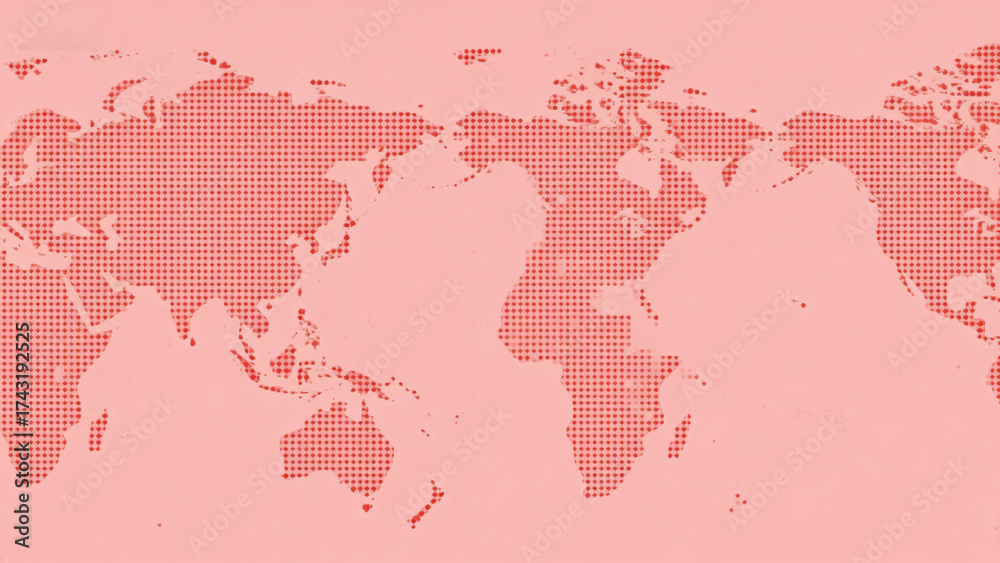 Fototapeta premium World map with dotted pattern