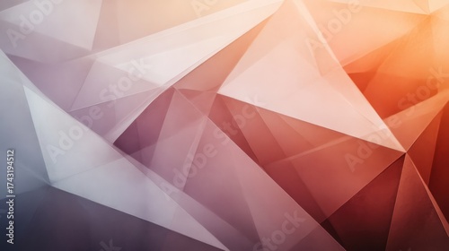 Abstract geometric shapes in a modern indoor setting