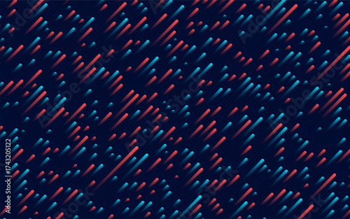 Abstract red and blue rounded lines background