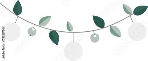 Modern eucalyptus garland vector illustration minimalist design scalable eps for decoration