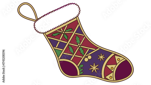 Christmas stocking: Capture the essence of the festive season with a detailed shot of a Christmas stocking. this image is a great way to bring the spirit of holiday.