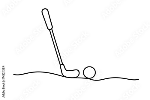 Golf club resting near a golf ball on the green during a sunny day at a local course