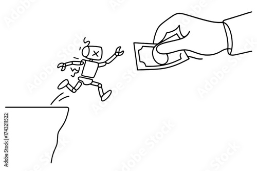 Financial temptation leads to risky choices in a simple cartoon scene