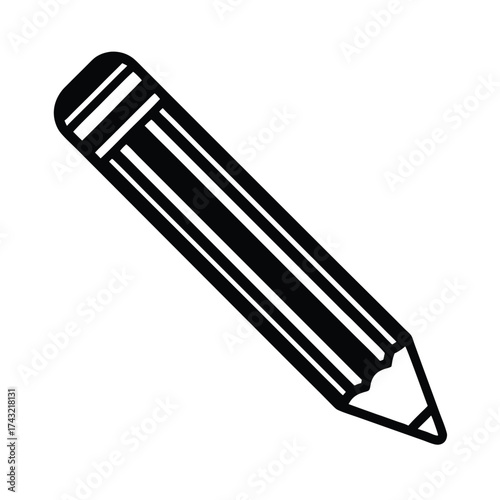 Colored Pencil Outline Vector Illustration