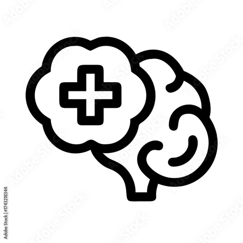 Brain health icon representing cognitive enhancement