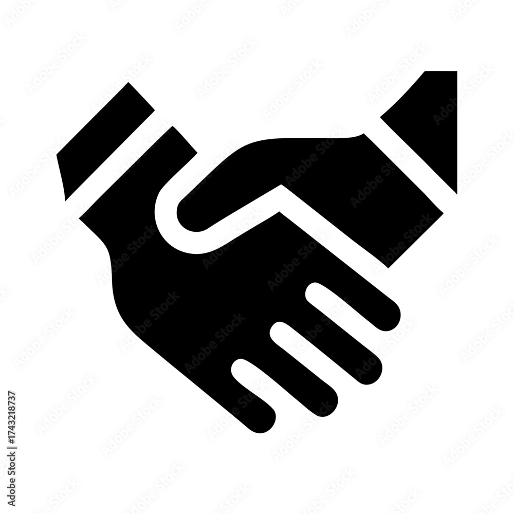 Fototapeta premium Illustration of a handshake, symbolizing agreement