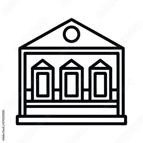 Gallery Wall Outline Vector Illustration