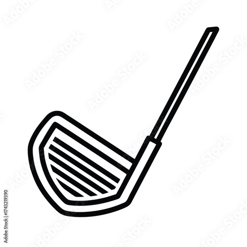 Golf Club Outlined Icon Vector Illustration