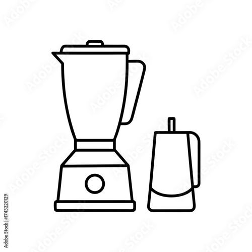 Outline of a blender and shaker