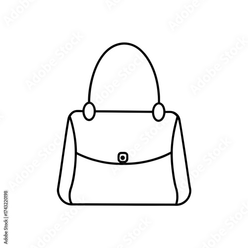 Outline drawing of a handbag