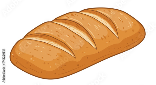 Freshly Baked Loaf A Delicious Culinary Illustration for Baking Enthusiasts