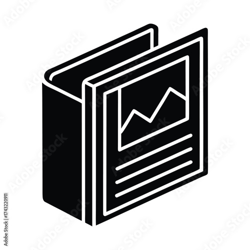 Photo Album Outline Vector Illustration
