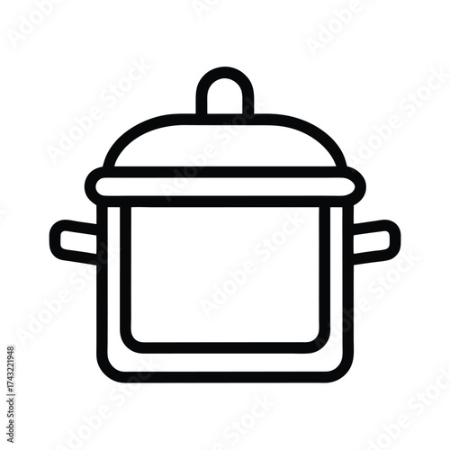 Slow Cooker Outline Vector Illustration