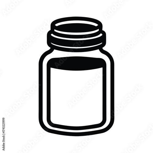 Spice Jar Outlined Icon Vector Illustration