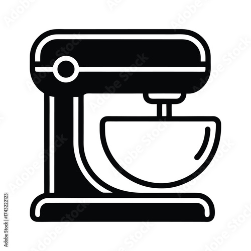 Stand Mixer Outline Vector Illustration