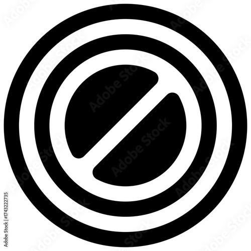 Block. Outlined stroke vector icon with black-filled details.