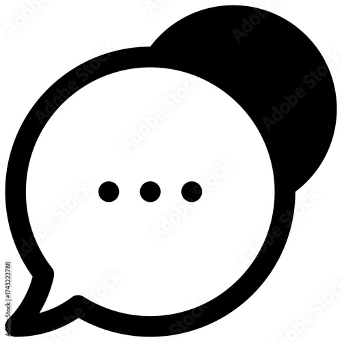 Comments. Outlined stroke vector icon with black-filled details.