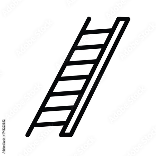 Agility Ladder Outline Vector Illustration