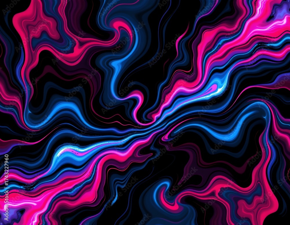 Fototapeta premium Abstract Fluid Motion with Vibrant Colors and Depth