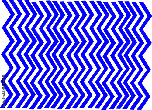 Vibrant blue zigzag chevron pattern forming a modern geometric background. Ideal for textiles, wallpapers, wrapping paper, and contemporary digital designs.
