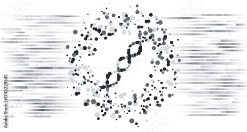 Abstract DNA design. Digital molecules structure. Biotechnology concept for your design.