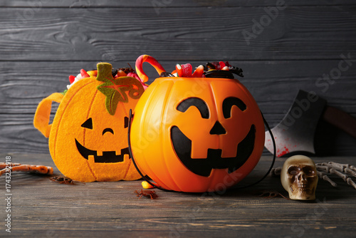 Decorative pumpkin with dif...