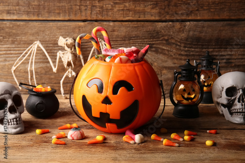 Decorative pumpkin with dif...
