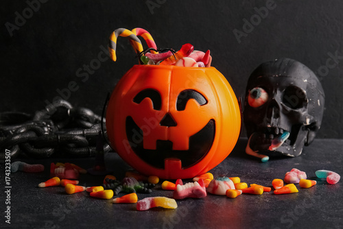 Decorative pumpkin with dif...