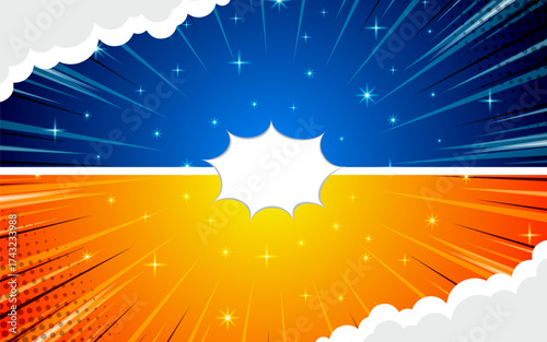 Versus pop art background template for cartoon comic book pages or posters. Vector illustration.